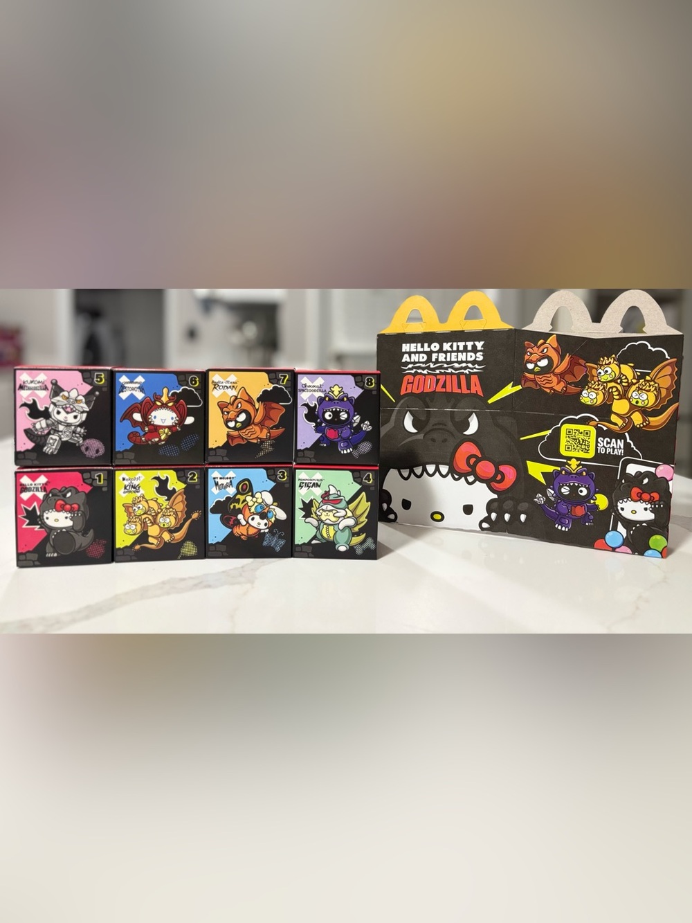 McDonald's Hello Kitty Godzilla And Friends Happy Meal Toys 2026
Complete 8 Set